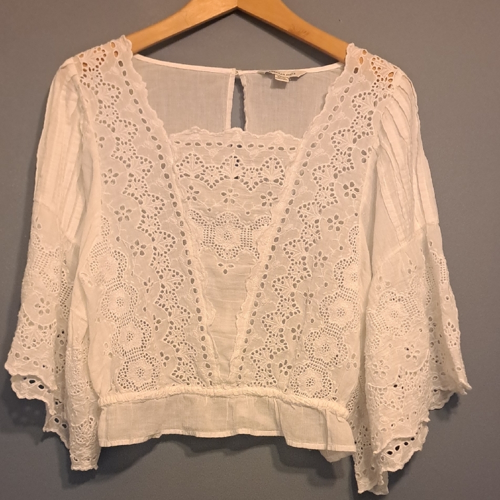 Cotton Borderie Anglaiss Blouse